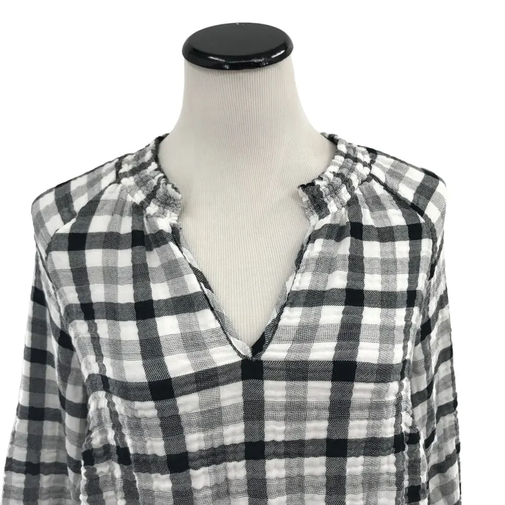 Anthropologie Cloth & Stone Sara Plaid Blouse